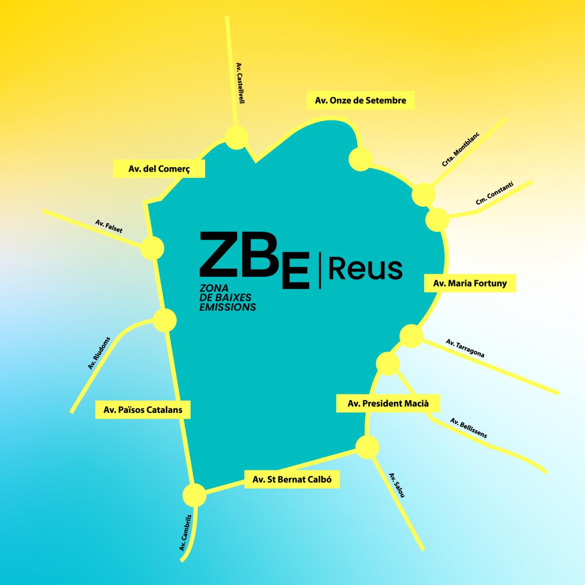 Mapa de la zbe a Reus